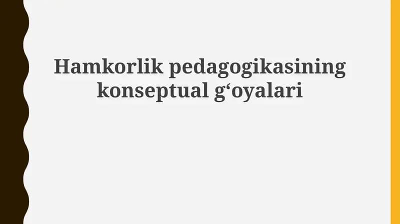 Hamkorlik pedagogikasi