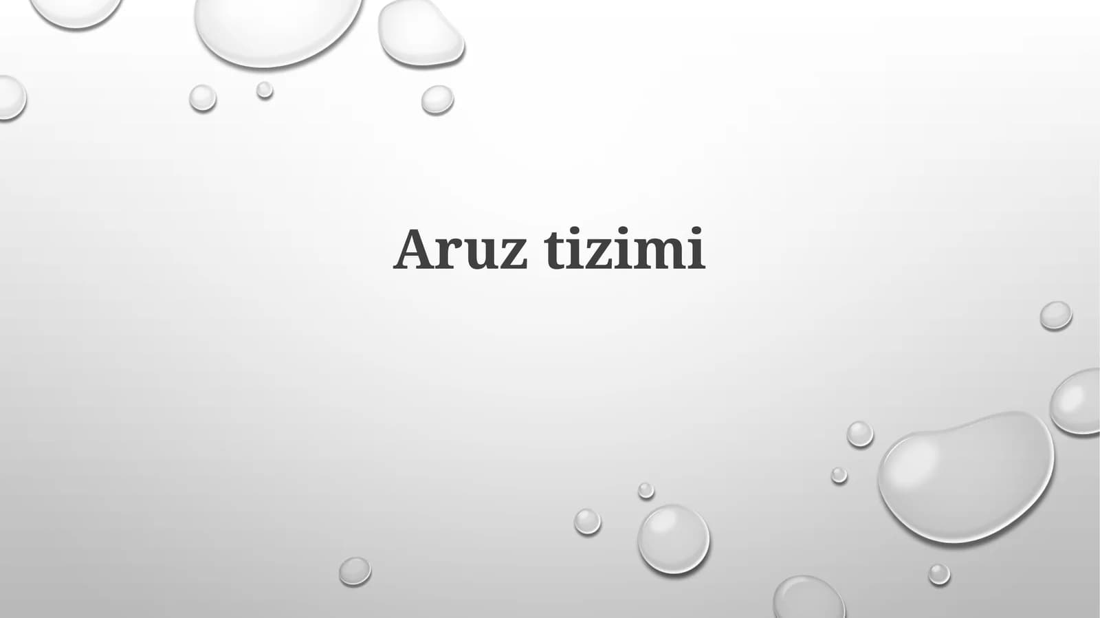 Aruzning o'zbek adabiyotida qo'llanilishi