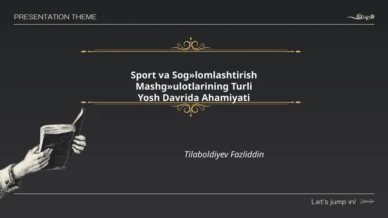 Sport va Sog»lomlashtirish
