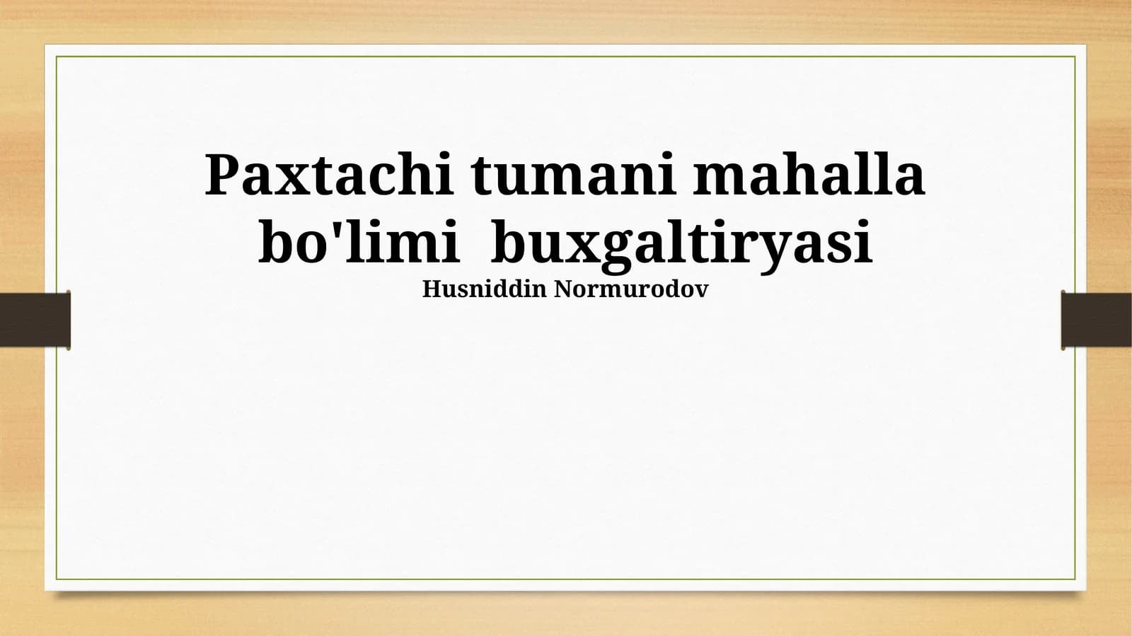 Moliyaviy Hisobotlar va Tahlillar