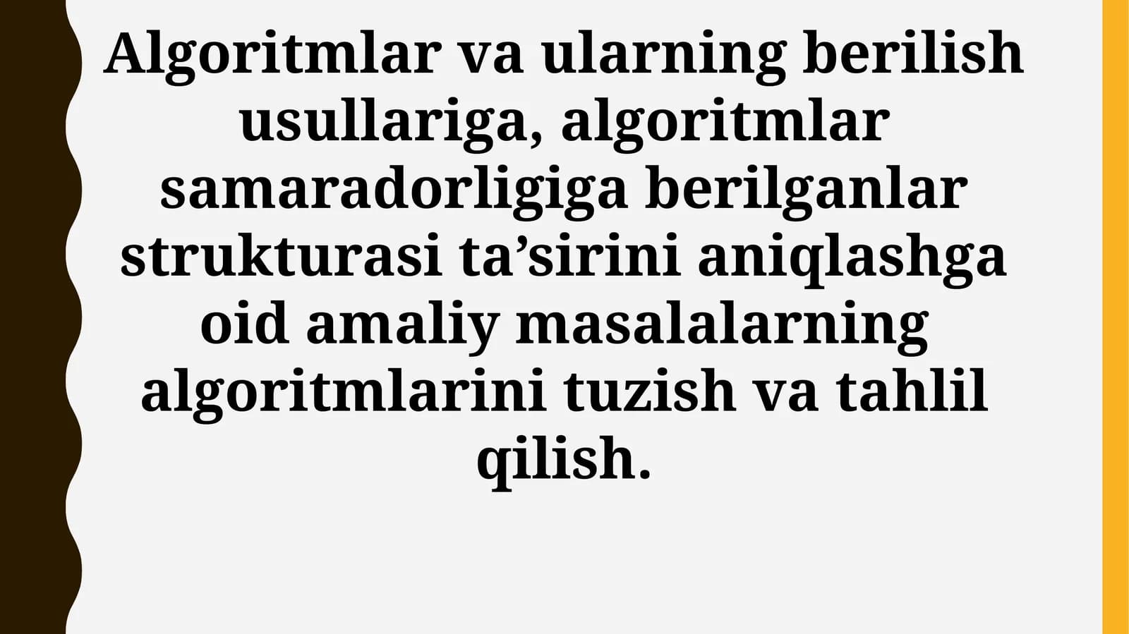 Algoritmlar va ularning berilish usullari