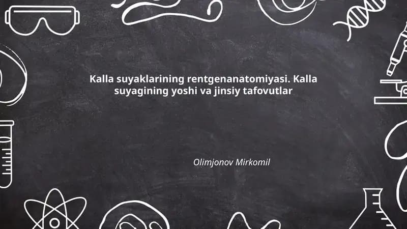 Kalla suyaklarining rentgenanatomiyasi