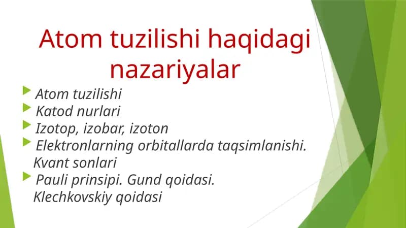 Atomtuzilishi