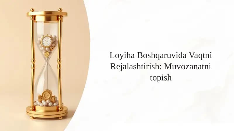 Vaqtni Rejalashtirish Loyihasi