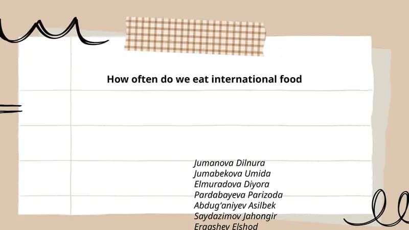 How often do we eat international food