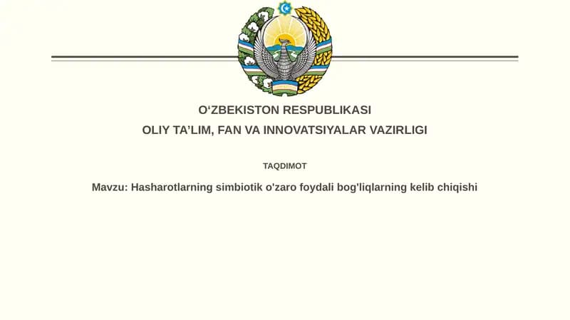 Simbiozning ta'riflari va turlari