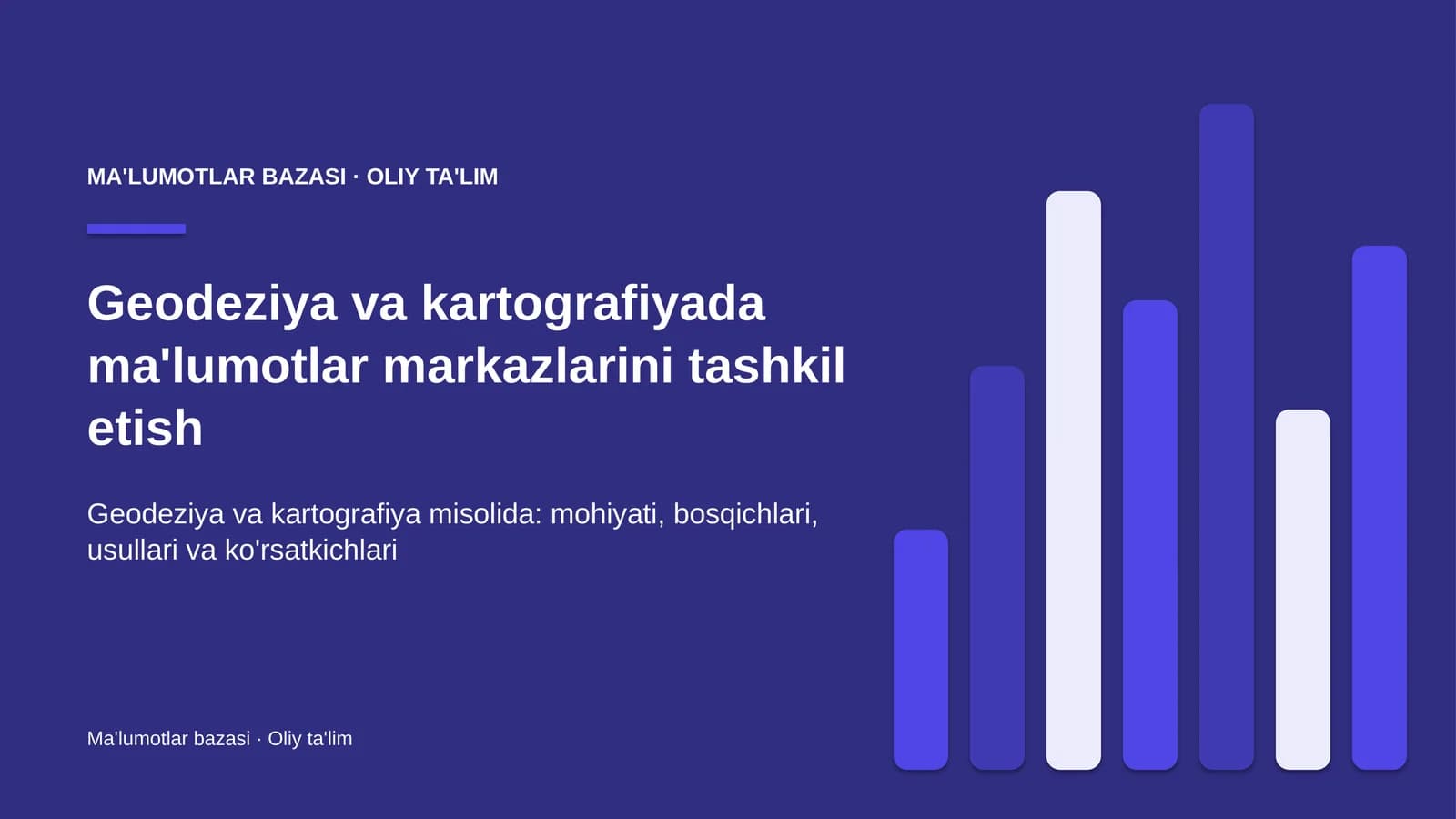 geodeziya va kartografiyada ma'lumotlar markazlarini tashkil etish 6384