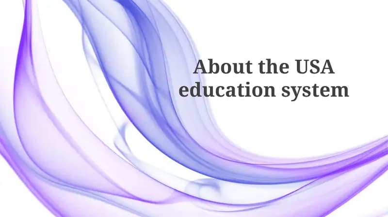 About the USA education system