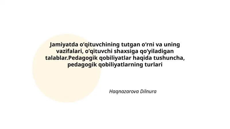 Pedagogik qobiliyatlar