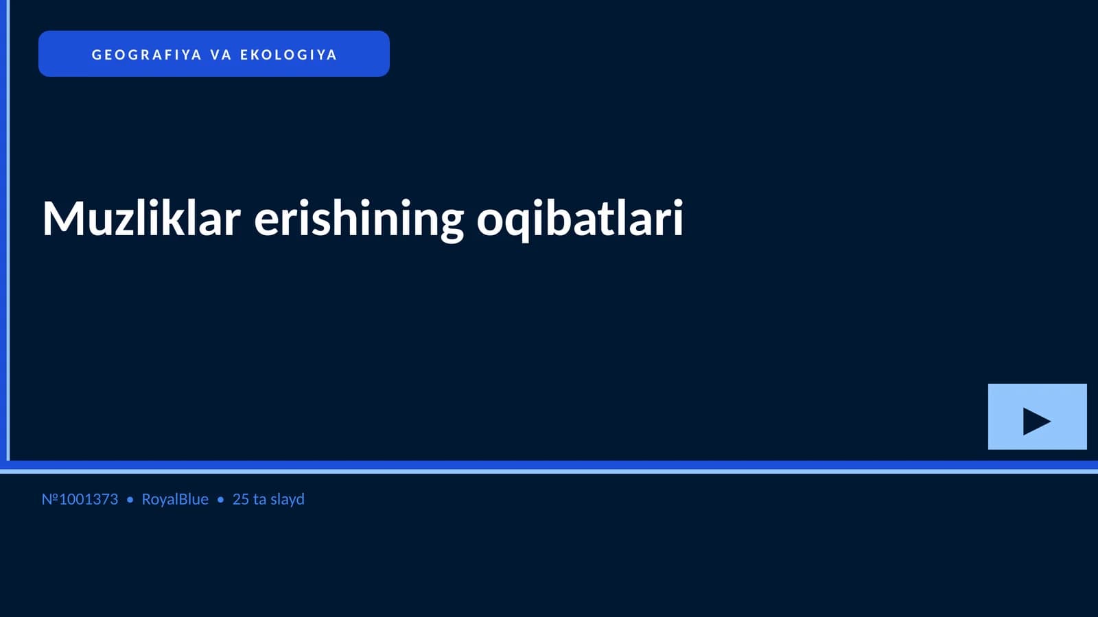 Muzliklar erishining oqibatlari