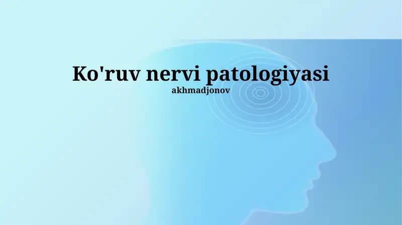 Optik Nervning O'smalari