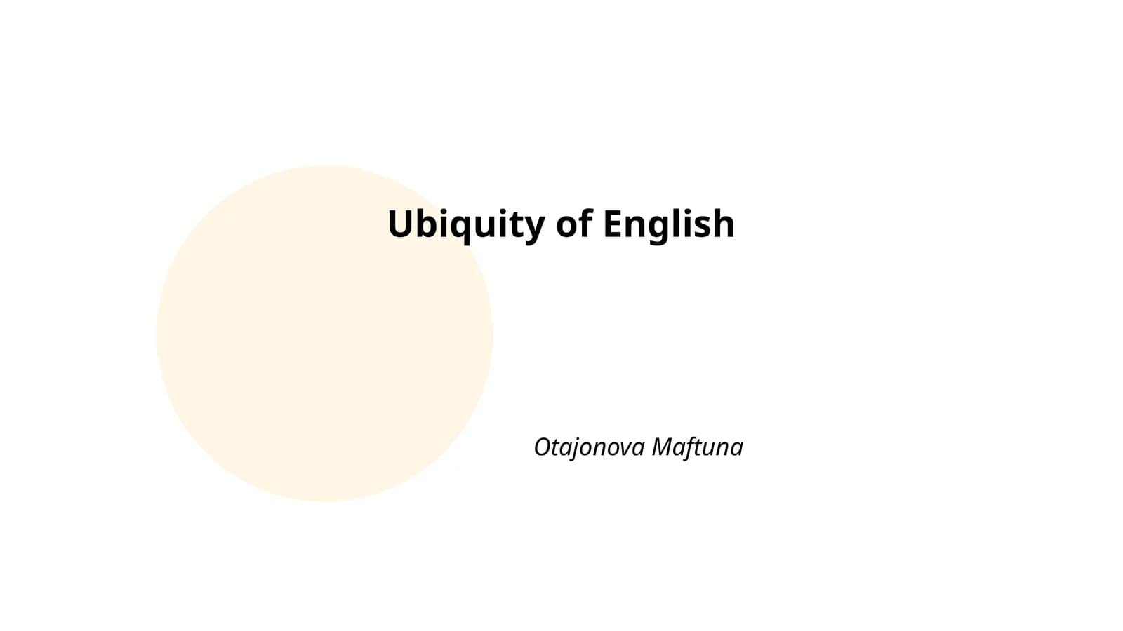 Ubiquity of English