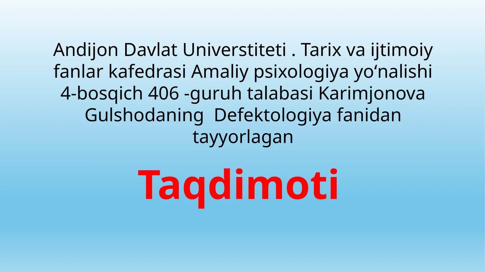 Amaliyp psixologiya yo'nalishi