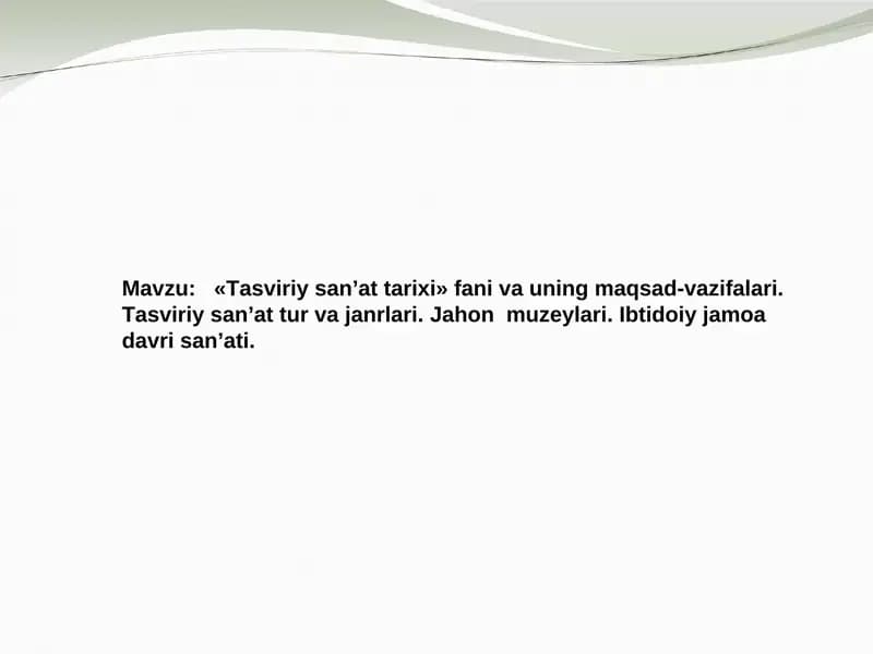 Tasviriy san’at tarixi