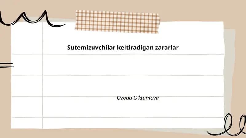 Sutemizuvchilar keltiradigan zararlar