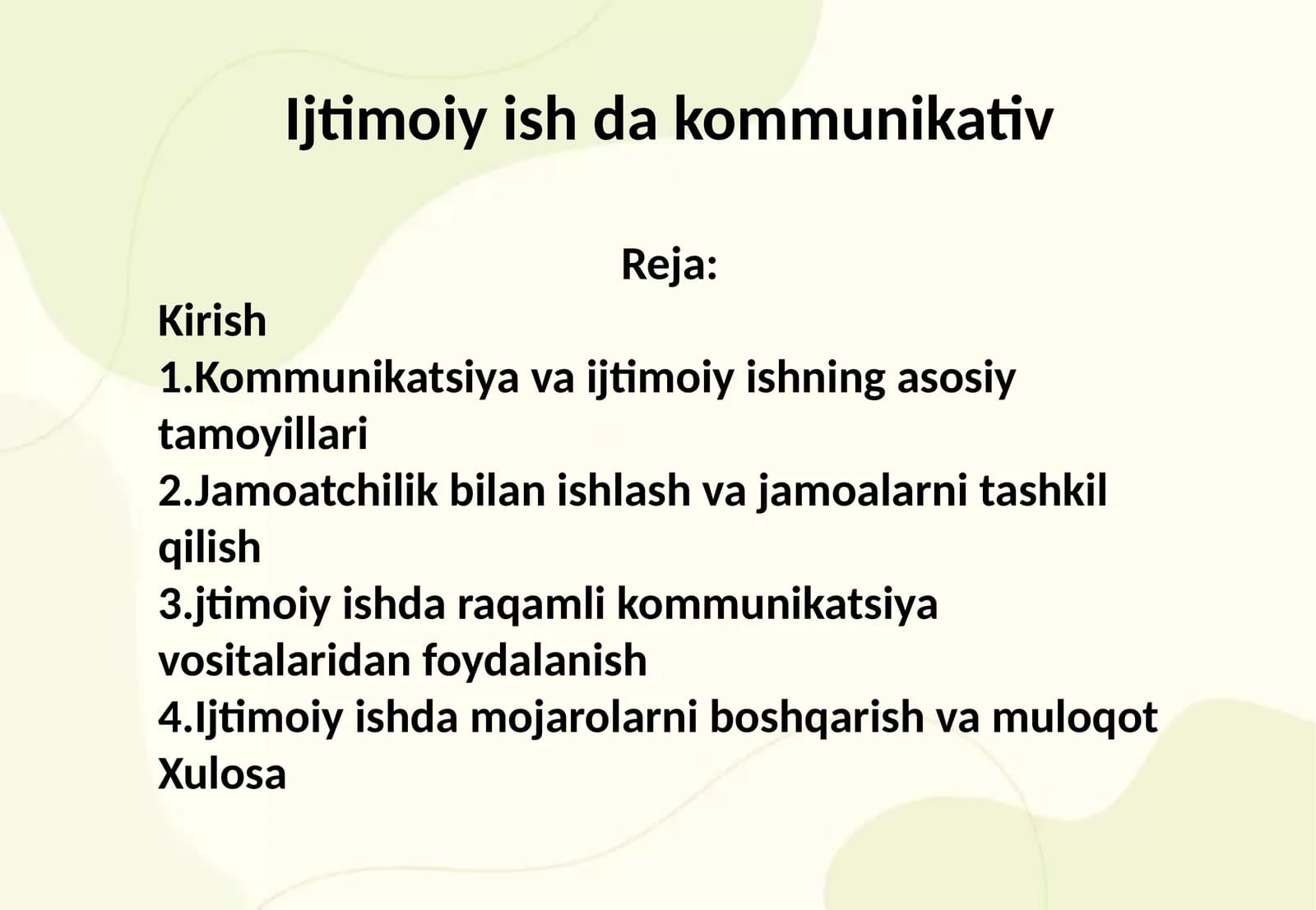 Ijtimoiy ish da kommunikativ