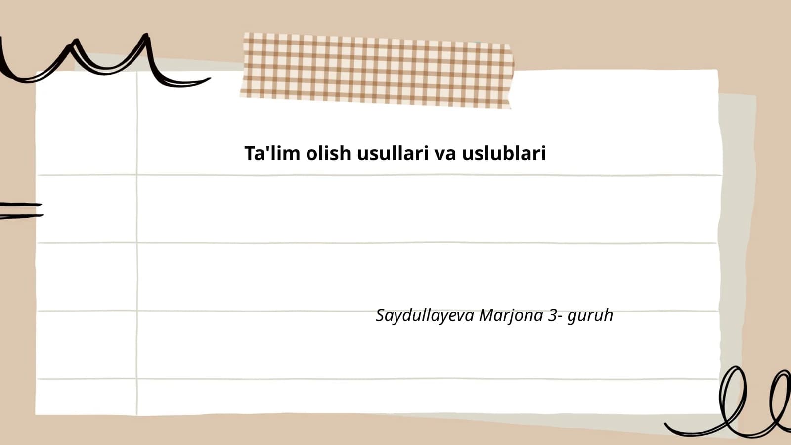 Ta'lim olish usullari va uslublari