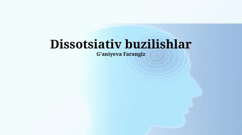 Dissotsiativ buzilishlar
