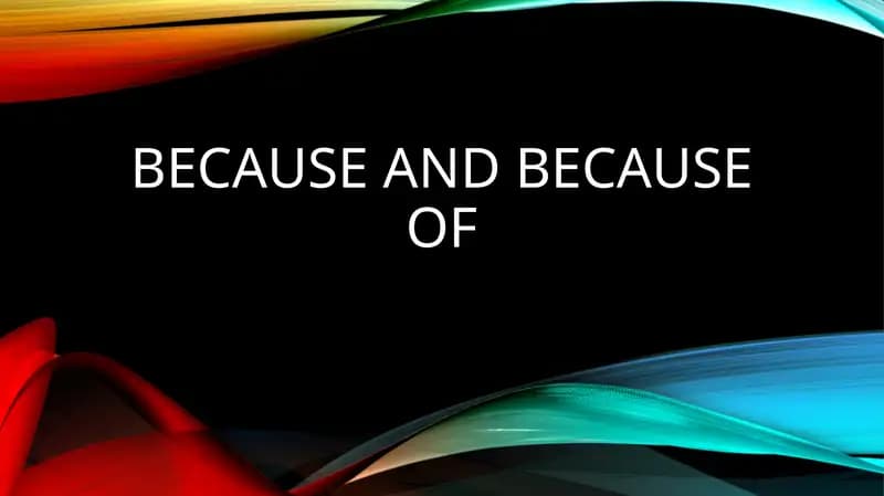 Because: meaning and use