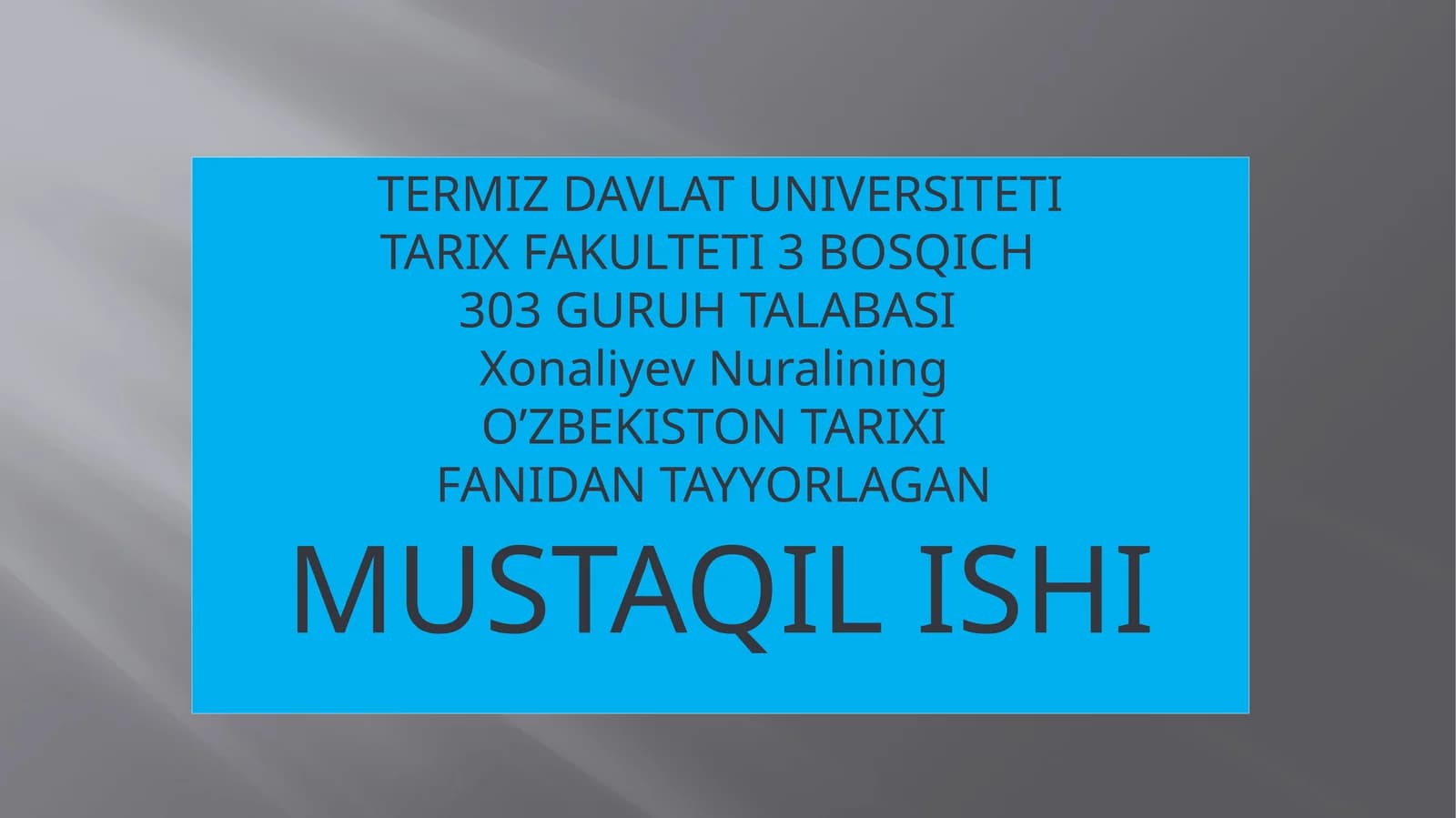SHO'ROI ISLOMNING TUZILISHI VA UNING FAOLIYATI