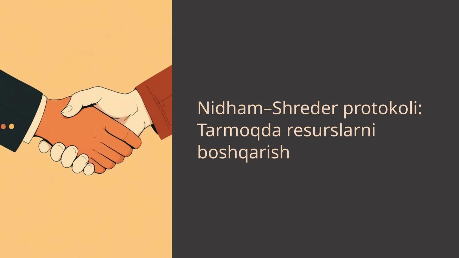 Nidham–Shreder protokoli: Tarmoqda resurslarni boshqarish