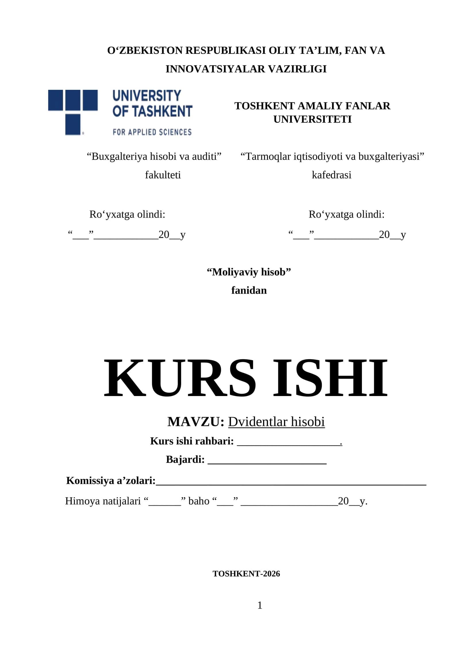 Dvidentlar hisobi