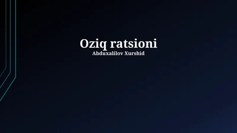 Oziq ratsioni