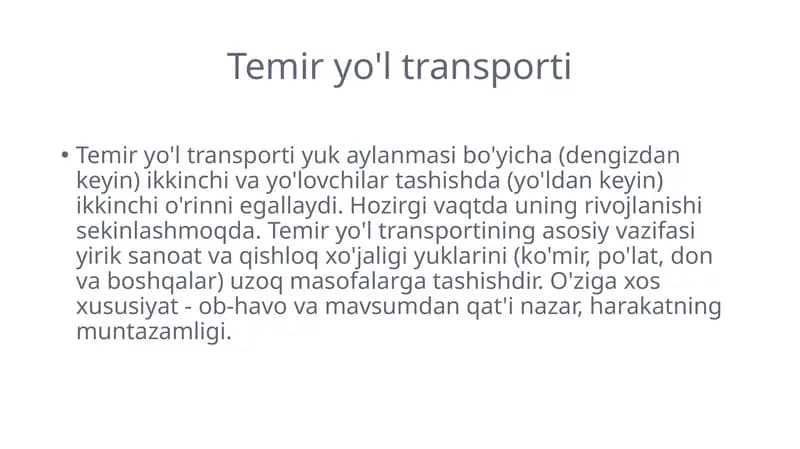 Temir yo'l transporti