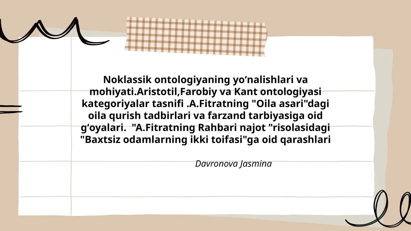 Noklassik ontologiyaning yoʻnalishlari va mohiyati