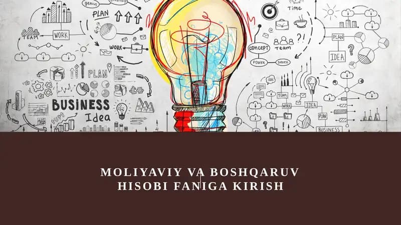 Moliyaviy va boshqaruvhisobifanigakirish