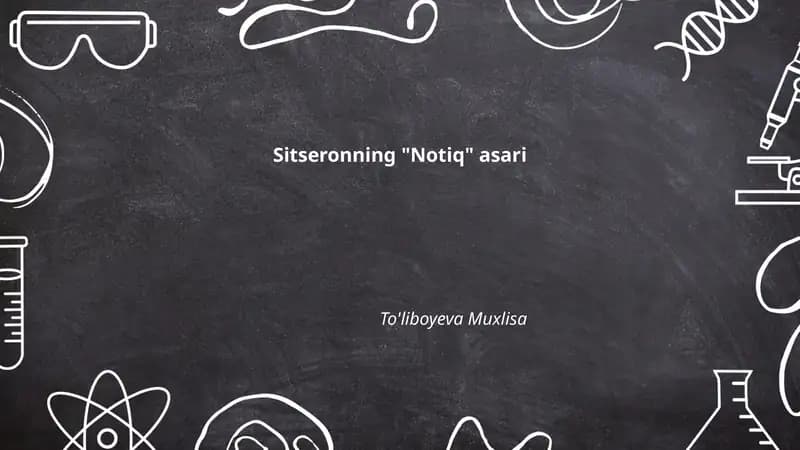 Sitseronning "Notiq" asari