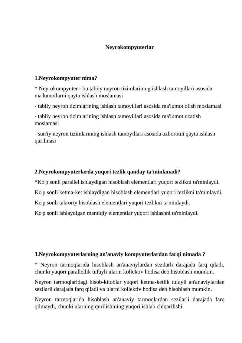 Neyrokompyuterlar
