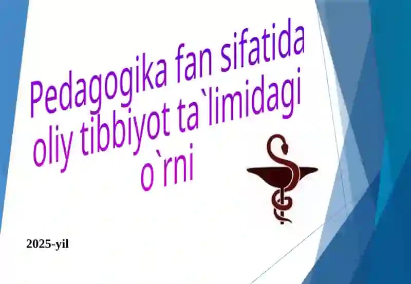 Pedagogika fan sifatida | 2025-yil