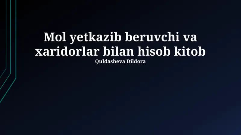 Hisob-kitoblarni Amalga Oshirish Usullari