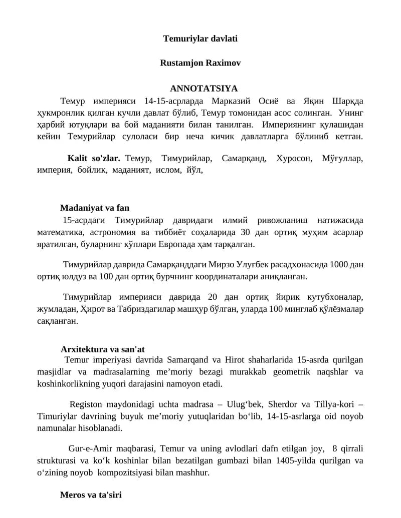 Temuriylar davlati