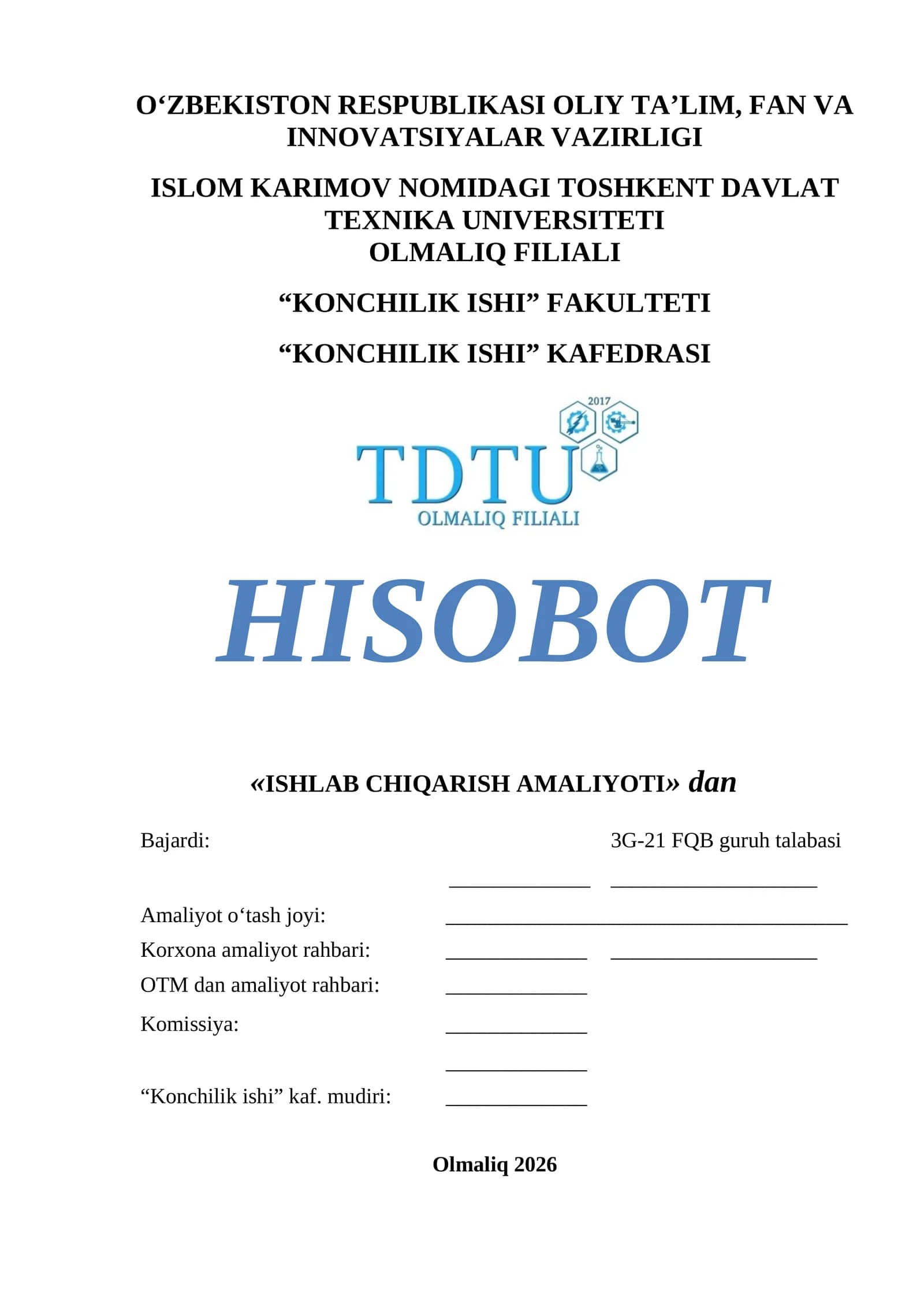 HISOBOT