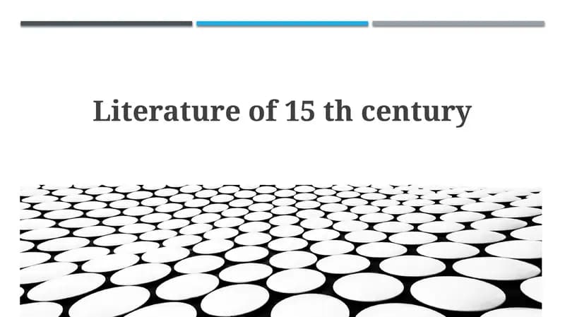 Literature of 15thcentury