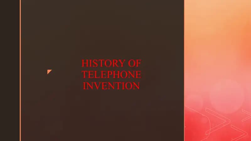 HISTORY OF TELEPHONE INVENTION