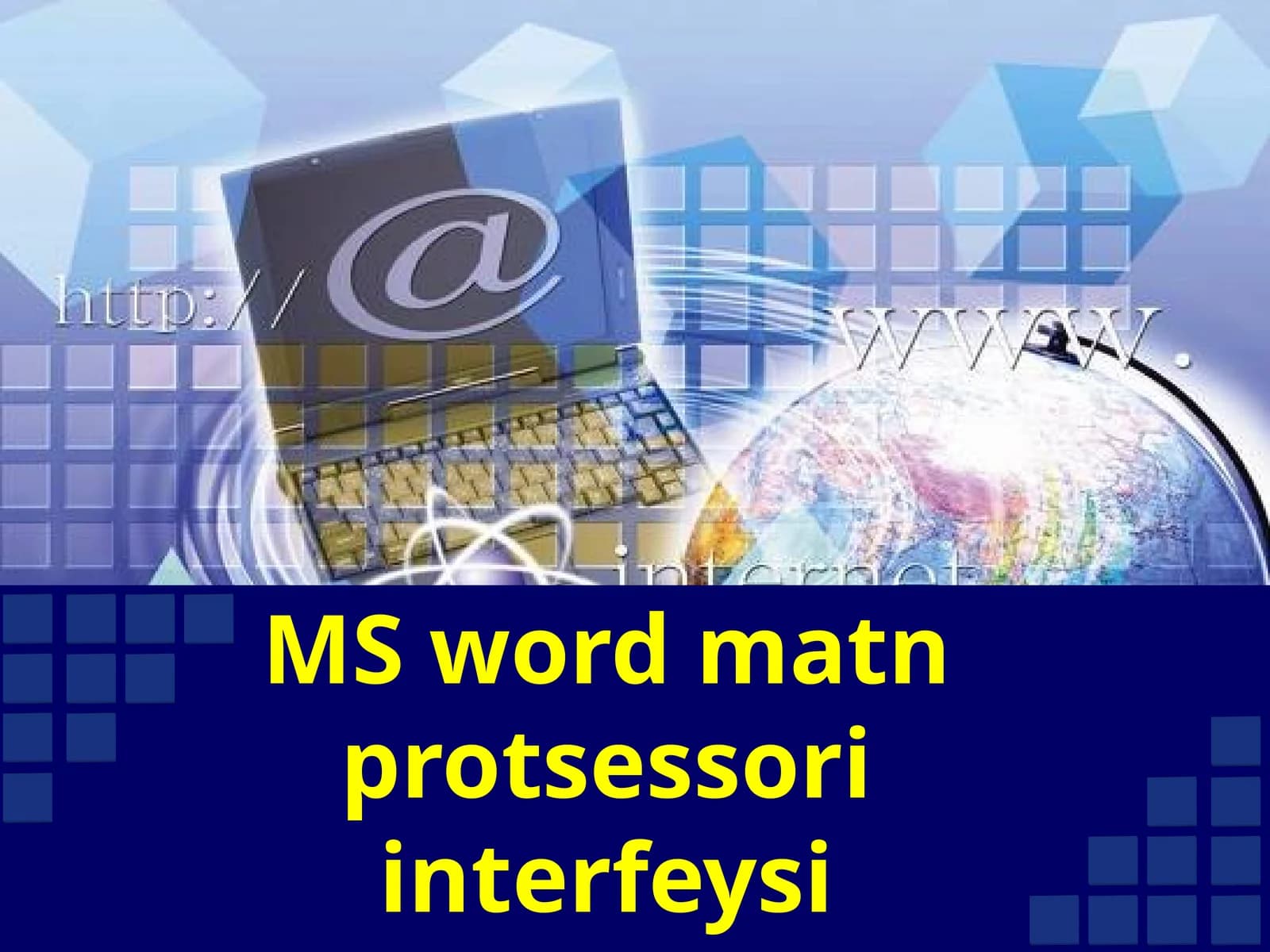 MS word matn protsessori interfeysi