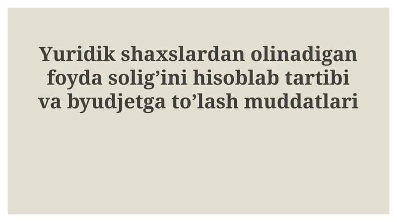 Korporativ daromad solig'i