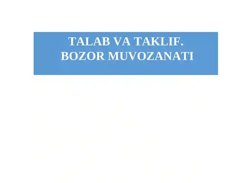 Bozor Muvozanati