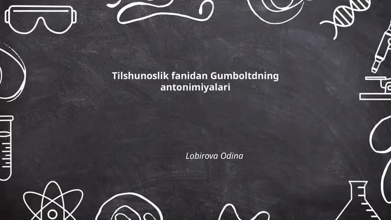 Gumboltdning antonimiyalari