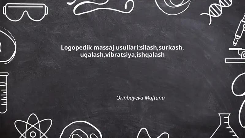Logopedik massaj usullari