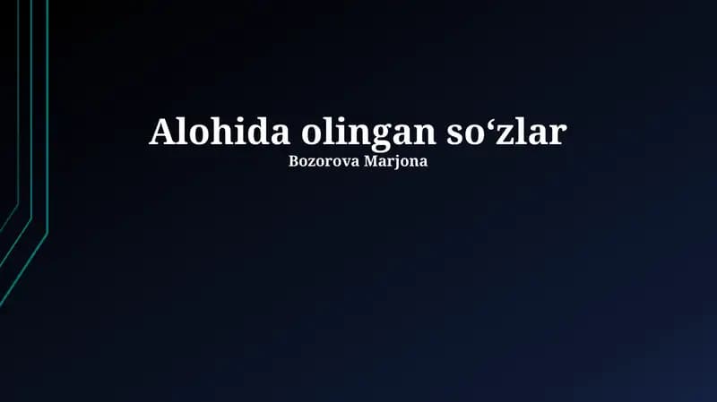 So'zlarni ajratish qoidalari