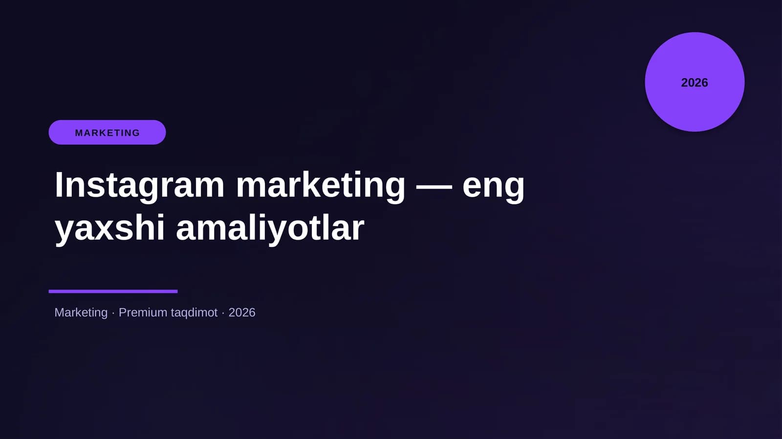 Instagram marketing — eng yaxshi amaliyotlar