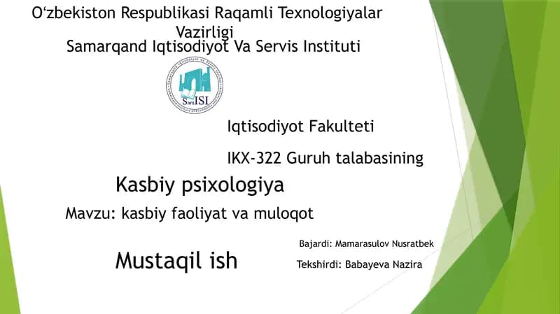 Kasbiy psixologiya