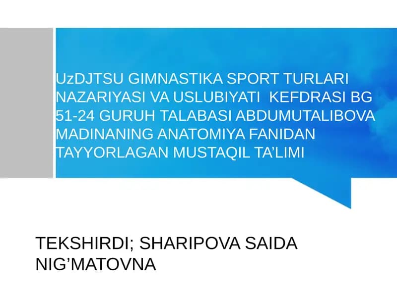 VENA QON AYLANISH TIZIMI
