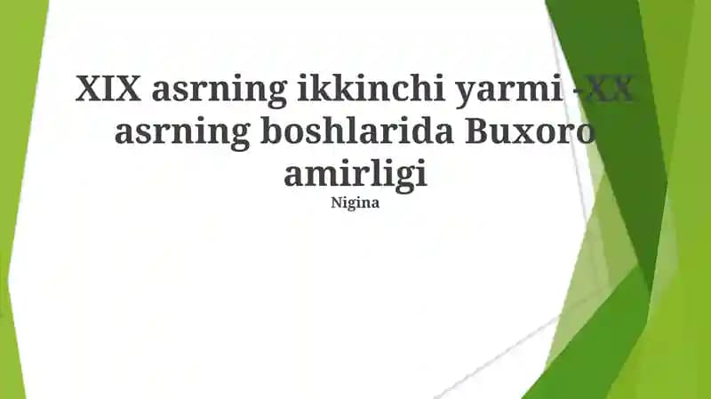 Бухоро амиратининг иқтисодий аҳволи