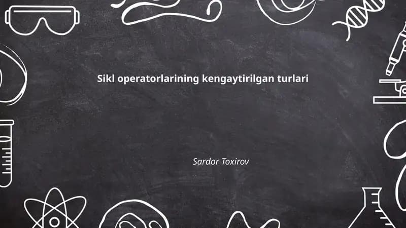 Ichma-ich sikl operatorlari