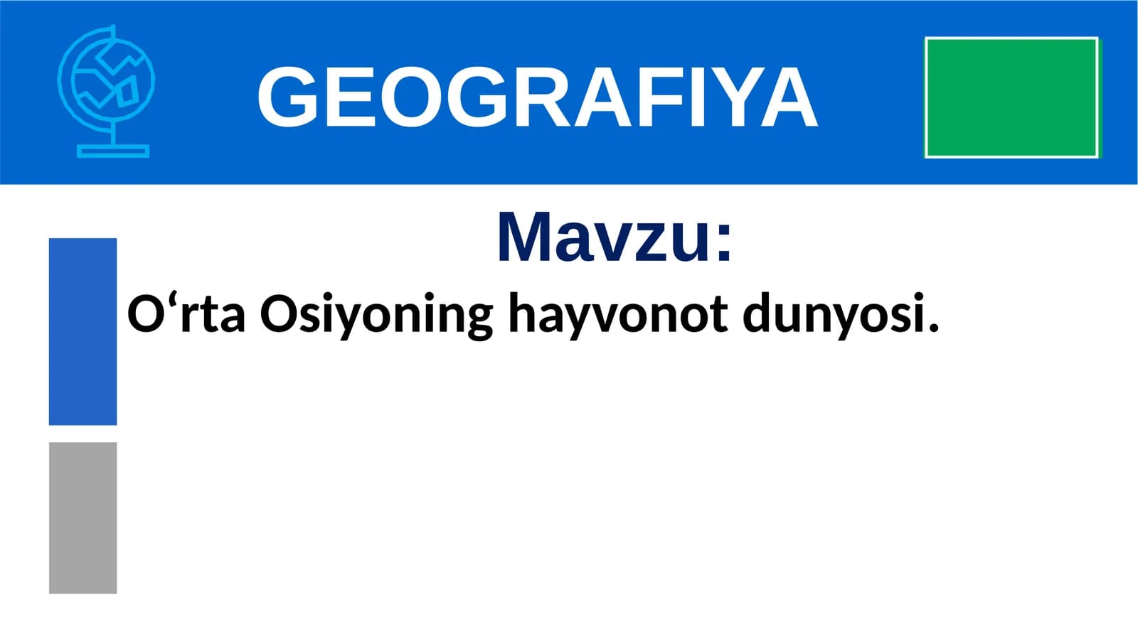 O‘rta Osiyoning hayvonot dunyosi